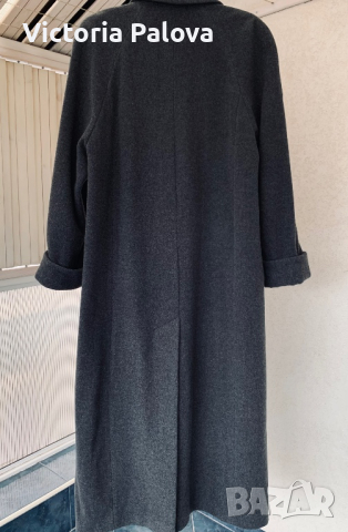 Дълго дизайнерско палто ANNA K вълна 80%, снимка 6 - Палта, манта - 44649815