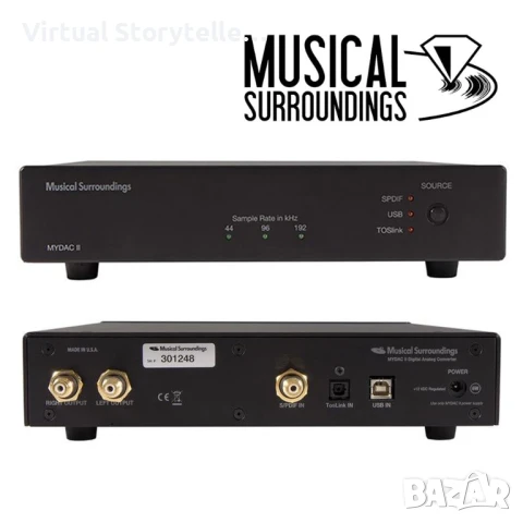 Musical Surroundings MYDAC II DAC; D/A Converter ЦАП, снимка 3 - Ресийвъри, усилватели, смесителни пултове - 50876499