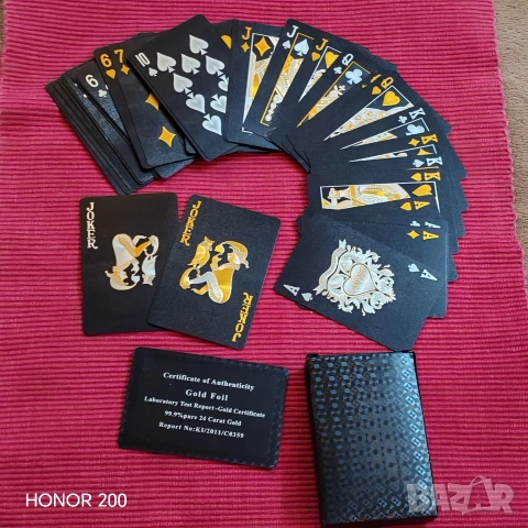 Карти за игра Пластик с 24 каратово златно покритие. 