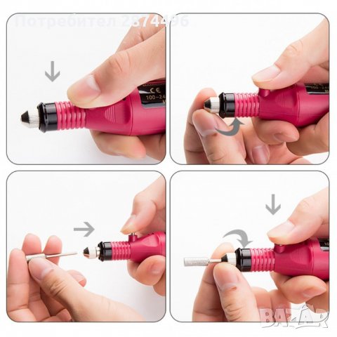 Електрическа пила за нокти писалка, снимка 6 - Продукти за маникюр - 35789790