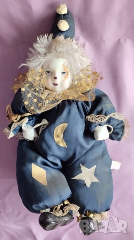стара, порцеланова кукла с висящи крака- 38см., снимка 1 - Антикварни и старинни предмети - 42274886