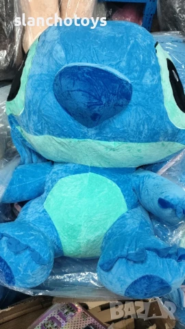 Стич ,100см. с крака или седнал, снимка 12 - Плюшени играчки - 46596175