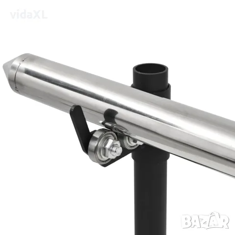 vidaXL Шиш за чеверме с мотор, неръждаема стомана, 207x45x81 см, снимка 4 - Барбекюта - 56147632