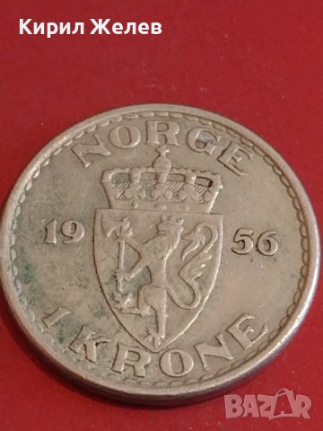 Стара монета 1 крона 1956г. Норвегия рядка за КОЛЕКЦИОНЕРИ 32082, снимка 2 - Нумизматика и бонистика - 44351162
