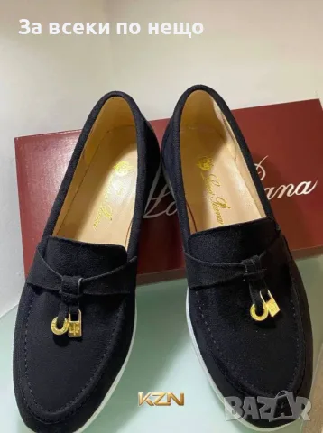 Loro Piana Елегантни Дамски Велурени Мокасини С Метални Детайли И Равна Подметка Код SEM-651, снимка 6 - Дамски ежедневни обувки - 55931201