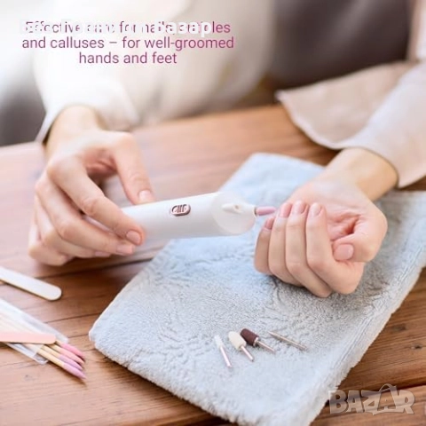 Нова пила Комплект за маникюр педикюр Medisana с приставки и стойка, снимка 3 - Продукти за маникюр - 51493147