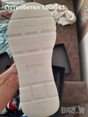 италиански мъжки кожени обувки baldinini 43 от естествена кожа, снимка 7 - Маратонки - 41722788