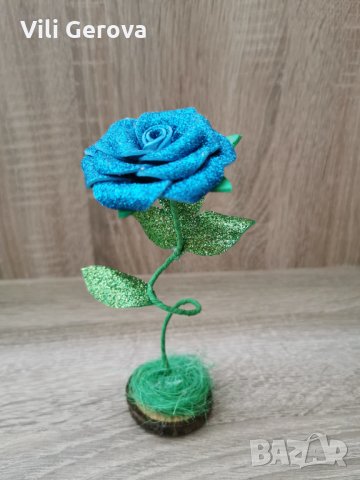 Роза върху дръвче , снимка 5 - Изкуствени цветя - 34010011