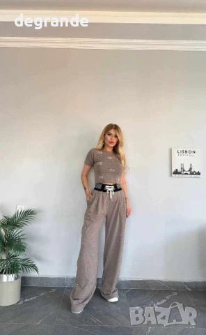 НАМАЛЕН Дамски комплект Miu Miu 2 части/ВИДЕО НА МОДЕЛА/, снимка 2 - Комплекти - 50834349