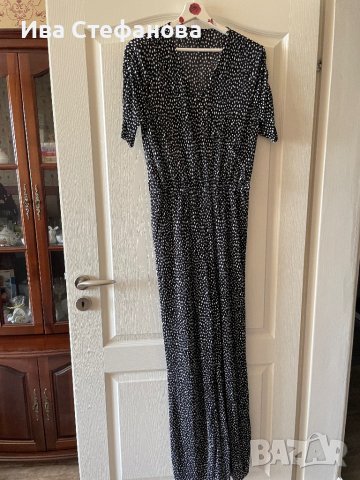 Разкошен нов дълъг елегантен гащиризон точки еластичен плисе рипс , снимка 5 - Гащеризони - 41244771