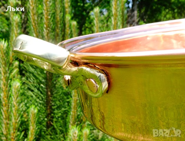 Меден тиган,медна тава,ръчно кована чиста червена мед. , снимка 3 - Антикварни и старинни предмети - 40951147