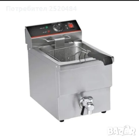 Професионален електрически фритюрник с кран 8л. Неръждаема стомана! 2 Модела! ТОП Цена 300лв/153,39€, снимка 2 - Обзавеждане на кухня - 48555469