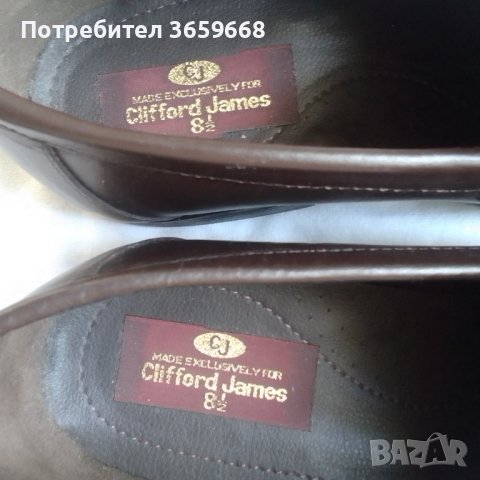 Мъжки обувки от солиден телешки бокс,размер 81/2UK,тъмно кафяви, снимка 5 - Официални обувки - 40894232