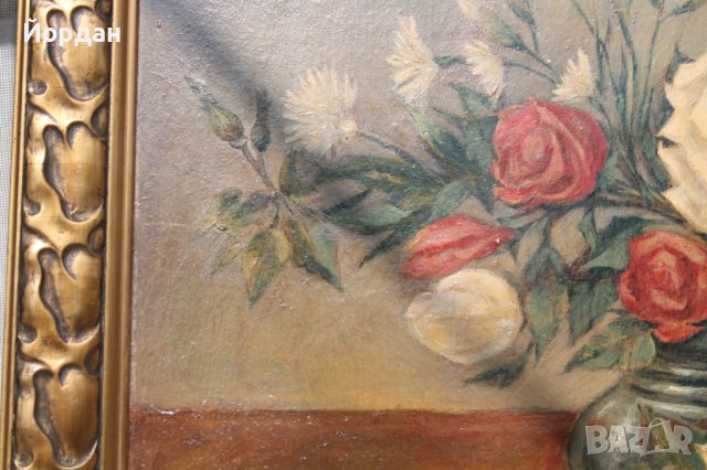 Картина масло /немски автор - O.Kregsmann /1942 година/, снимка 3 - Колекции - 42249475