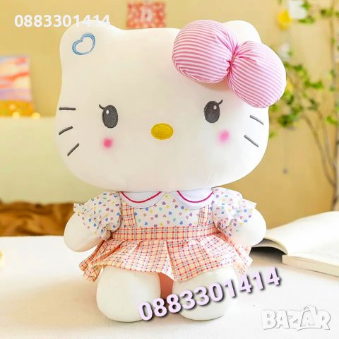 Hello Kitty Плюшено коте 50см Хело Кити, снимка 3 - Плюшени играчки - 41479477