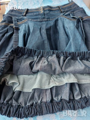 Уникална JUNONA / ЮНОНА, дънкова пола XL, снимка 6 - Поли - 42572426