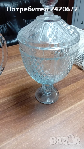 кристална кана Bohemia и кристална купа, снимка 6 - Кани - 53657725