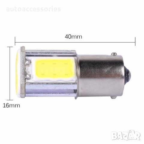 3000050401 Kрушки диодни 2x1156 G18 Ba15s P21W COB LED светлина 12V, снимка 7 - Аксесоари и консумативи - 34382132