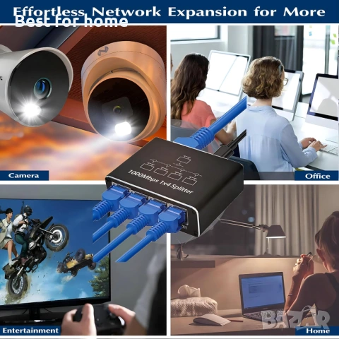 Гигабитов Ethernet сплитер 1 към 4, снимка 6 - Друга електроника - 53435429