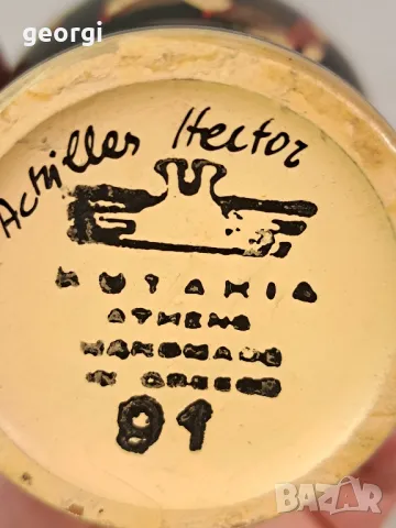 Стара гръцка амфора Ахил и Хектор 19/4, снимка 6 - Други ценни предмети - 49167636