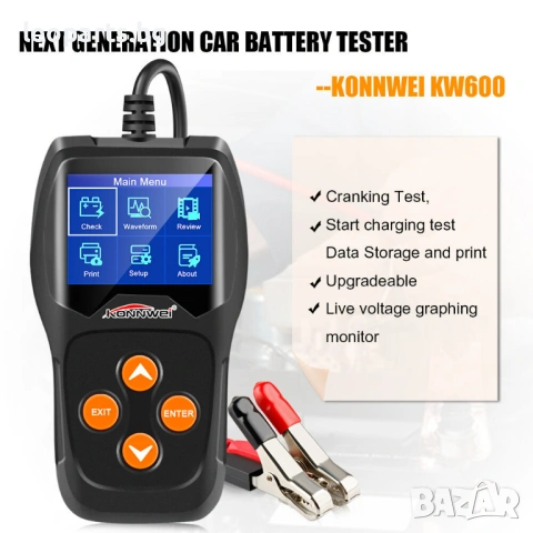 Тестер за акумулатори KONNWEI KW600, снимка 4 - Аксесоари и консумативи - 53851274