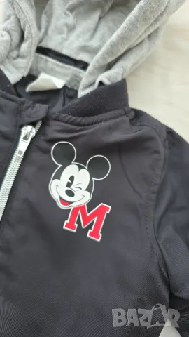Детско яке Мики Маус H&M пролет/есен размер 6-9 месеца / 74см, снимка 6 - Бебешки якета и елеци - 49627185