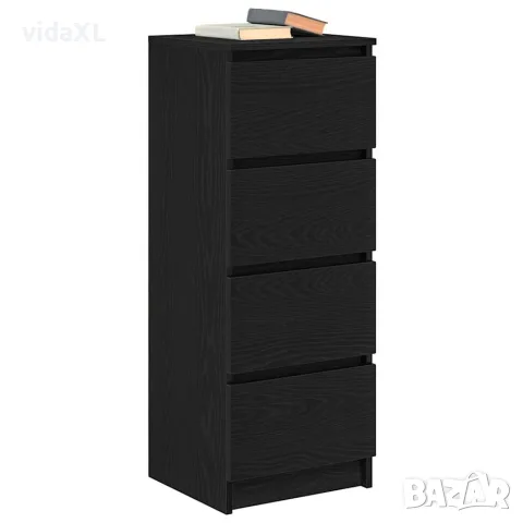 vidaXL Сайдборд, Черен дъб, 37,5x35x99 см, инженерно дърво, снимка 4 - Бюфети - 56148396