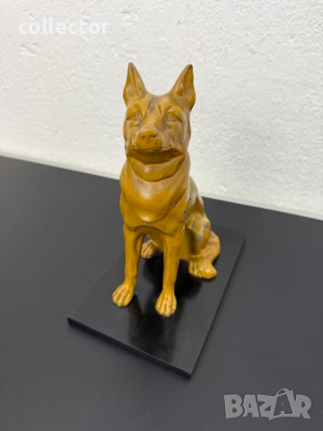 Стара метална фкулптура / фигура на куче. №7408, снимка 6 - Колекции - 51903694