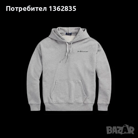 НОВ оригинален сив памучен суичър POLO RALPH LAUREN размер L от САЩ