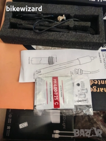 pH електрод с BNC гнездо сонда 300cm кабел 0-14pH за pH метър, pH контролер pH устройство НОВ , снимка 8 - Друга електроника - 51509762