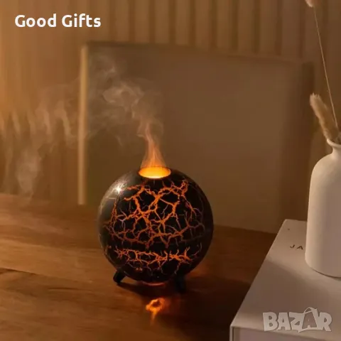 Арома дифузер със светлини Вулкан с пламъчен ефект, снимка 3 - Други стоки за дома - 48040584