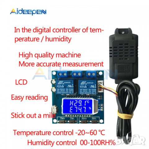 Автоматичен термо контролер за температура, МОДЕЛ 27 термостат  ВЛАЖНОСТ И ТЕМПЕРАТУРА инкубатор, снимка 3 - Друга електроника - 35950982