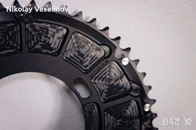 Плоча 52T - ROTOR Q-Ring Оval Chainring - 110bcd x 4 / велосипед / шосейна, снимка 4 - Части за велосипеди - 53215105