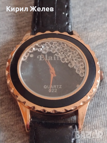 Дамски кварцов часовник ELAINE много елегантен с кожена каишка - 76841, снимка 6 - Дамски - 36242626