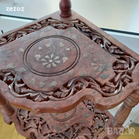 Ъглова етажерка масив манго, снимка 9 - Етажерки - 52600794