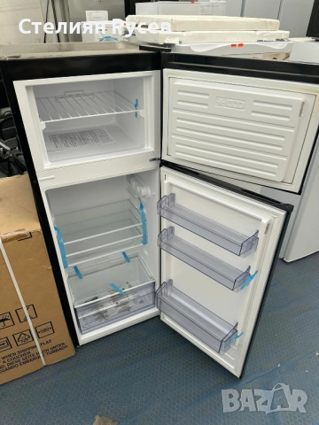 0025 нов хладилник с фризер finlux fxra 260b цена 445лв цвят черен 2г гаранция/ НОВ Размер (В/Ш/Д) (, снимка 5 - Хладилници - 52068264