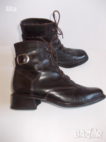 Кожени боти (тъмно-кафяви) № 38, снимка 3 - Дамски боти - 38618312