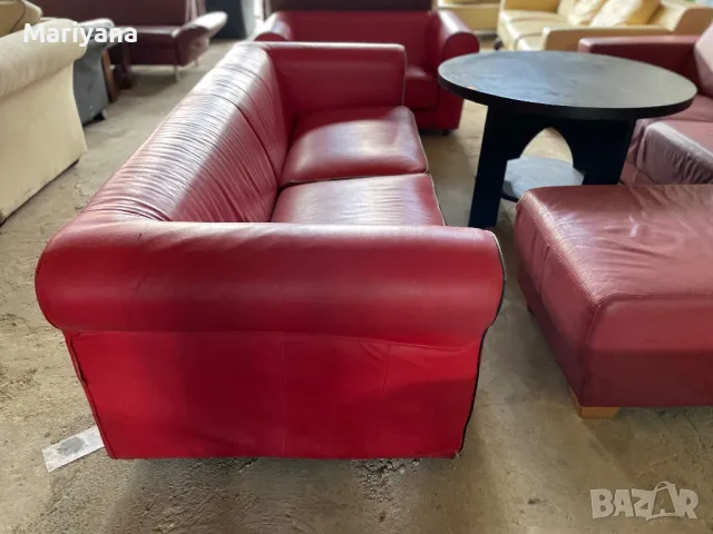 Кожен диван и фотьойл, снимка 3 - Дивани и мека мебел - 50056042