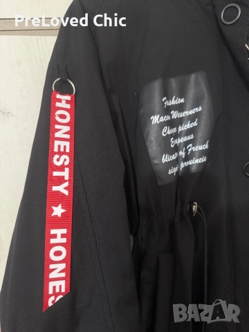 Черна дамска парка , снимка 3 - Якета - 51623867