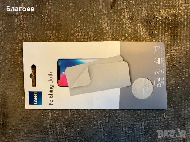 Полираща кърпа, LAB31, За всички екрани, Микрофибър, 15x15 см, снимка 2 - Калъфи, кейсове - 52425717