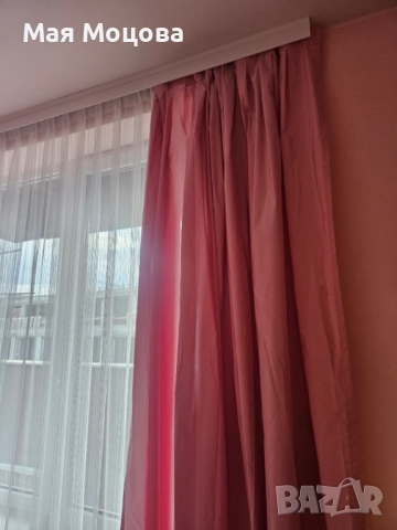 Предлагам 2 броя плътни розови пердета, снимка 2 - Пердета и завеси - 52817443