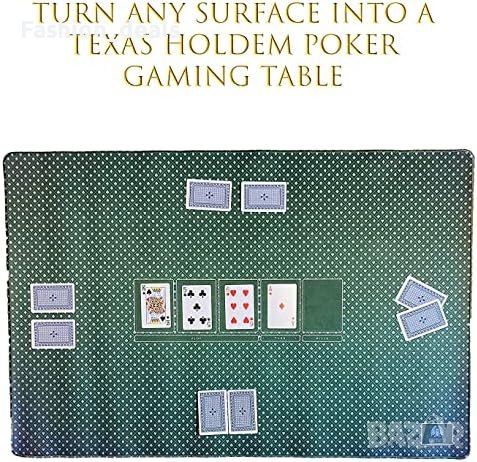 Нова Неопренова Преносима подложка за Тексас Холдем покер 90 х 60 см , снимка 5 - Други спортове - 41778827