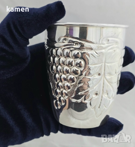 Сребърна Чаша за Вино,Вода 250мл., снимка 7 - Чаши - 51954189