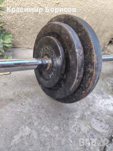 щанга и дъмбели , снимка 2 - Фитнес уреди - 51198916