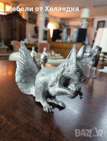 Двойка петли от посребрен калай, снимка 14 - Антикварни и старинни предмети - 53084075