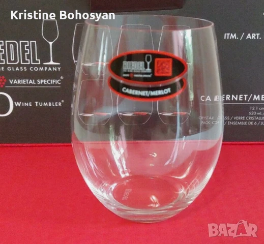 Riedel O Чаши за червено вино без столче Cabernet/Merlot, снимка 2 - Чаши - 39557422