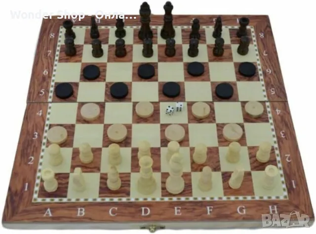 ♟️ Голяма дървена шахматна дъска – Стил и качество за истинските шахматисти ♟️, снимка 6 - Образователни игри - 48766247