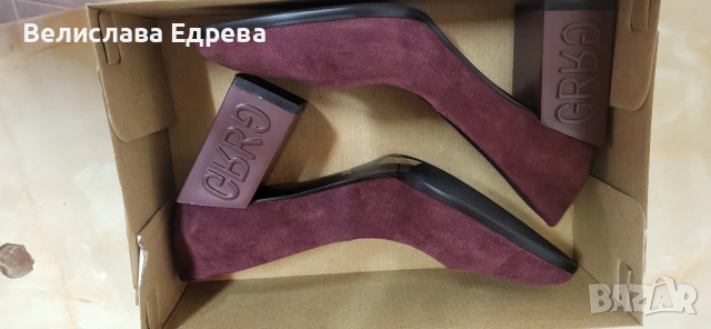 Обувки и чанта в цвят бордо , снимка 3 - Дамски обувки на ток - 53077330