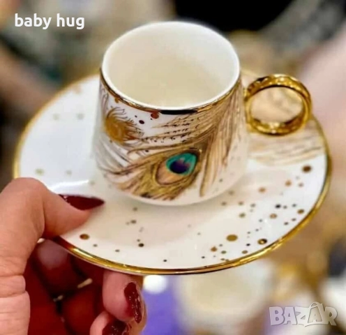 Луксозен комплект за кафе, снимка 3 - Сервизи - 52031636