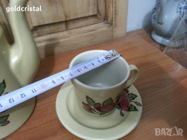 Стар български порцелан чайник и чаши за кафе , снимка 8 - Антикварни и старинни предмети - 38650743
